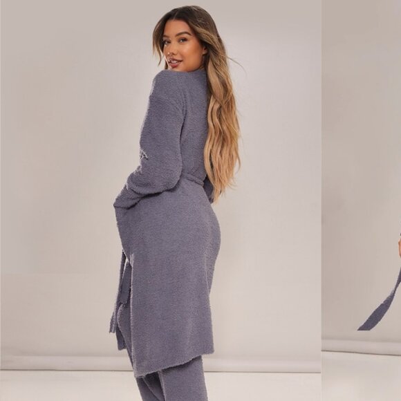 PrettyLittleThing Other - NWT PrettyLittleThing charcoal cosy bath robe.